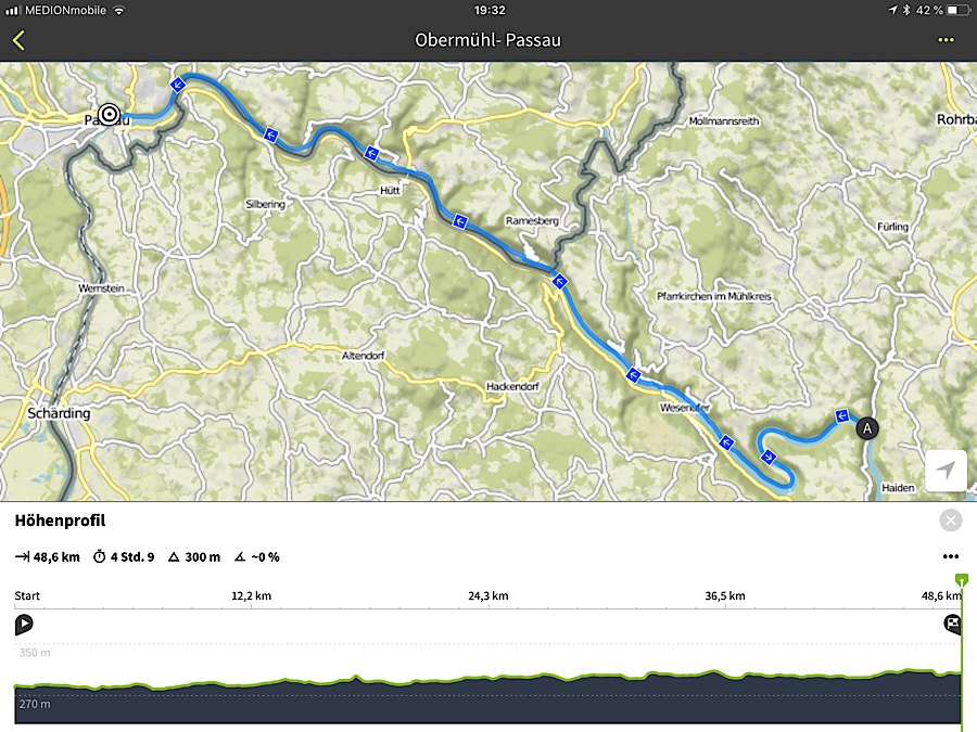 Strecke Obermühl - Passau