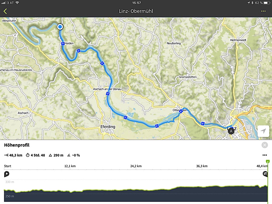 Strecke Linz - Obermühl