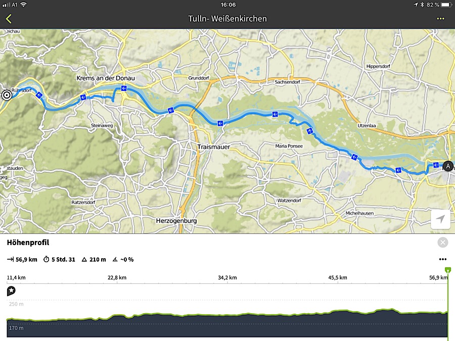 Zweite Etappe, Tulln - Weißenkirchen